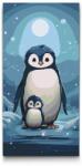  Festés számok szerint - Aranyos pingvinek Méret: 40x80cm, Keretezés: Műanyagtáblával