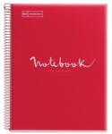 Miquelrius Emotions A/5 PP 120 lapos piros kockás spirálfüzet (A152240027)