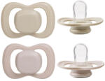 B. box Suzete din silicon 0-6m, 2 buc - roz deschis/latte (300345)