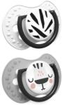 LOVI Suzetă din silicon dinamic LOVI SALT&PEPPER 3-6 m 2 buc (3022878)