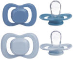 B. box Suzete din silicon 6m+, 2 buc - albastru deschis si inchis (300408)