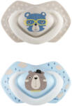 CanpolBabies CANPOL BABIES B - Set suzete simetrice din silicon 6-18m BONJOUR PARIS albastru (22648BLU)