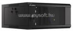 Lanberg WFFA-5604-10B 19" 4U SZÉL: 570mm MÉLY: 600mm MAG: 277mm lapraszerelt üvegajtós fekete fali rack szekrény (WFFA-5604-10B) (WFFA-5604-10B)