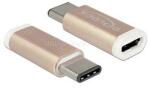 Delock adapter USB Type-C 2.0 apa (host) > USB 2.0 Micro-B anya (eszköz) réz színű (DL65677) (DL65677)