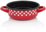Metalac Cratita Mica Metalac Tufne Capacitate 1.2L Diametru 16CM Rosu/Alb/Negru (377395)