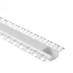 Ecolight LED alumínium profil gipszkartonhoz REGIPS széles, süllyesztett eloxált 2m matt borítással LED szalagokhoz + végzárókkal GPS Ecolight sorozat (ECOPRO0625MR)