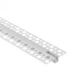 Ecolight LED alumínium profil gipszkartonhoz REGIPS süllyesztett fehér 2m matt borítással LED szalagokhoz + végzárókkal GPW Ecolight sorozat (ECOPRO0590M)