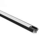 Ecolight Sarokba szerelhető alumínium LED profil, fekete, 1 m, matt borítással, LED szalagokhoz + végzárókkal, R sorozat, Ecolight (ECOPRO0550MR)