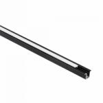 Ecolight Süllyesztett alumínium LED profil, fekete, 2m, matt borítással LED szalagokhoz + végzárókkal, PW Ecolight sorozat (ECOPRO0460M)