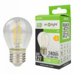 ECOLight LED izzó gömb P45 E27 2W 240lm 2700K Meleg izzószálas Ecolight (ECOLED2716)
