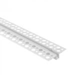 Ecolight LED alumínium profil gipszkartonhoz REGIPS süllyesztett fehér 2m átlátszó borítással LED szalagokhoz + végzárókkal GPW Ecolight sorozat (ECOPRO0590P)