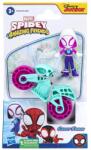 Hasbro Interactive Set motocicleta si figurina Marvel Spidey and his Amazing Friends - Ghost Spider, 6 cm Figurina