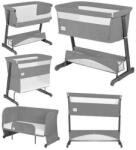 Lionelo Patut Co-Sleeper Lionelo Thomi Plus 5-In-1 Multifunctional Sustine Pana La 9kg Ca Patut 15kg Tarc De Joaca 100kg Canapea Inaltime Reglabila In 7 Pozitii Gri (LO-THOMI_PLUS_GREY_CONCRETE)