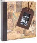 Kenro Kusso Travel Lagguage Tag fotóalbum memo 200db 10x15 ablakos borító térkép minta barna (KE-YTR101BN)