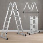 Juskys Scara pliabilă din aluminiu 3, 6 m, 4 părți, 6 trepte, 150 kg (21034)