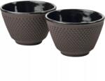 Bredemeijer Xilin Teáscsésze öntöttvas, 2 darabos készlet, padlizsán, magasság: 65 mm, hossz: 198 mm