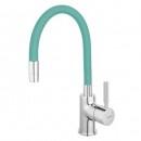 FERRO Baterie bucatarie cu pipa flexibila crom-menta Ferro Zumba