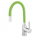 FERRO Baterie bucatarie cu pipa flexibila verde Ferro Zumba