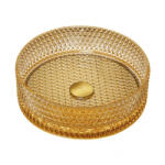  Arany színű üvegmosdó COPEN, pultra helyezhető, 400x125 mm (C-15-004)