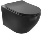  Fali WC COPEN TORNADO, duroplast soft close WC ülőkével, matt fekete (C-15-300MB)