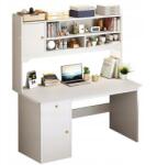 Rebiko Fehér számítógépes íróasztal, laptopos asztal, polcos, nagy méretű, játékosoknak