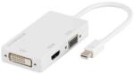 Vivanco Адаптер Vivanco 45283, Mini DisplayPort(м) към HDMI/VGA/DVI(ж), бял (45283)