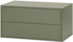 Leziter Boxie - 2 Fiókos Zöld Fali Szekrény - 40x80x37 cm