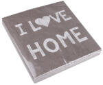 Pátria Papír Szalvéta 33 x 33 cm 3 rétegű I love home szürke