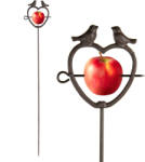 Esschert Design Leszúrható szív alakú öntöttvas madáretető, 93, 5 cm