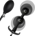 Master Series Bile Anale Gonflabile Ass Rattler cu Pompa Manuala, Silicon, Negru, 20.3 cm