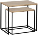 EGLO 424006 - 2 darabos TOZAWA kisasztal készlet barna/fekete 424006 (EG424006)