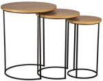 EGLO 424053 - TOWADA 3 darabos oldalsó asztal szett barna/fekete 424053 (EG424053)