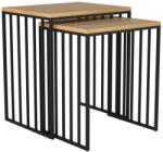 EGLO 424143 - 2 darabos TOZAWA lerakóasztal szett barna/fekete 424143 (EG424143)