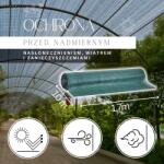 Springos Sn0036 Zöld árnyékoló Háló 185 Gsm 1.7 X 10 M 50 Csíkkal (sn0036)