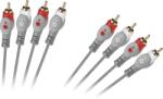 Cabletech 4RCA-4RCA kábel 1, 8 m (KPO3408-1-8)