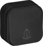  Fekete felületi csengő kapcsoló IP20 (OR-OE-7204/B)