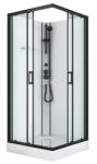 Sanotechnik DENVER hidromasszázs zuhanykabin, fekete, termosztátos keverőcsappal (CL12B)