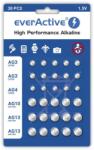 everActive Mini alkaline battery Set everActive 10 x G3 / LR41, 5 x G4 / LR626, 5 x G10 / LR1130, 10 x G13 / LR1154 (AGMIX30BL) - pcone