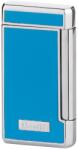 Caseti szivar öngyújtó türkizkék és króm színű, 2-es Jet lánggal (A-281936)