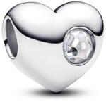 Pandora Gravírozható szív charm átlátszó cirkóniával - 794161C04 (794161C04)