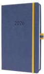 Sigel Naptár A5 heti 2026 kemény borító Sigel Linescape kék-sárga (SIL2602)