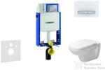 Geberit Kombifix falra szerelhető WC szett, Duravit D-Code rimless WC soft close ülőkével, Geberit Sigma 50 alpesi fehér/króm nyomólappal 10302005NH8 (10302005NH8)