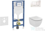 Geberit Duofix falra szerelhető WC szett, Ideal Standard Tesi WC soft close ülőkével, Geberit Sigma 30 fehér/króm nyomólappal SANI11CD3120 (SANI11CD3120)