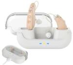  Újratölthető fülbe helyezhető hangosító eszköz ergonomikus kialakítással és töltőtokkal - MIN1232