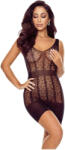Passion BS113 szexi ruha leopárd mintával fekete
