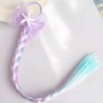 HARAHU Elastic de păr ST-38420 cu împletitură - Violet / Tip 4 KP38420