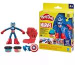 Hasbro Play-Doh: Marvel figurás gyurmakészlet - Amerika kapitány (F9829)