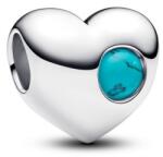 Pandora ékszer Gravírozható szív December ezüst charm 794161C12