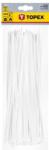 TOPEX Kábelkötegelő 44E974 3, 6x300 mm/100 db Fehér (44E974)