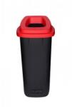 Plafor Sort szelektív hulladékgyűjtő, szemetes 90L fekete/piros - klin